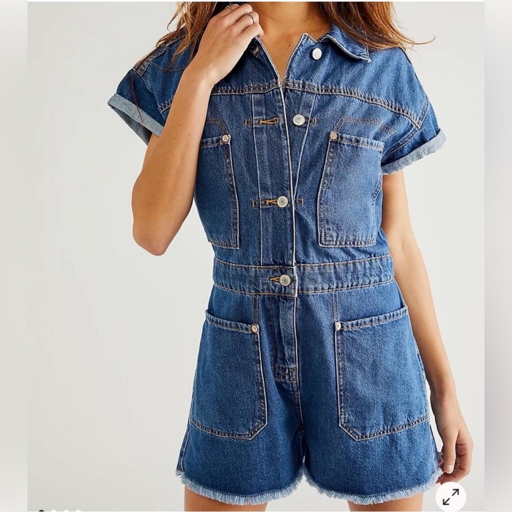 Free People We The Free Work Hard Play Harder Romper